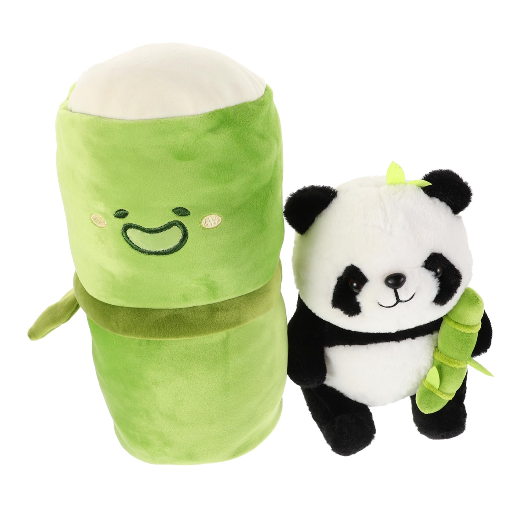 GETAJGHSD 1 Set Entzückendes Panda-plüschtier Für Geburtstags- Und Feiertagsgeschenke, Bambusbeutel, Kawaii-wurfkissen, Panda-stofftierkissen Für Kinder von GETAJGHSD