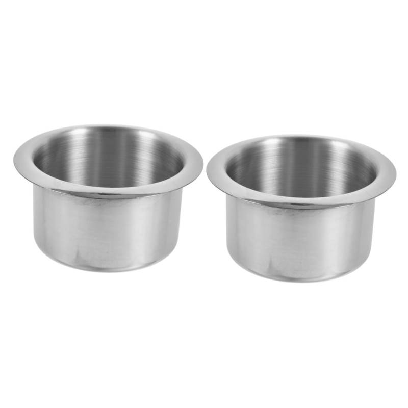 GETAJGHSD 2St Untersetzer aus Edelstahl cupholder Mug Holder Kfz-Getränkehalter Austausch des Getränkehalters im Auto Becherhalter fürs Auto Rostfreier Stahl Silver Wiederverwendbar von GETAJGHSD