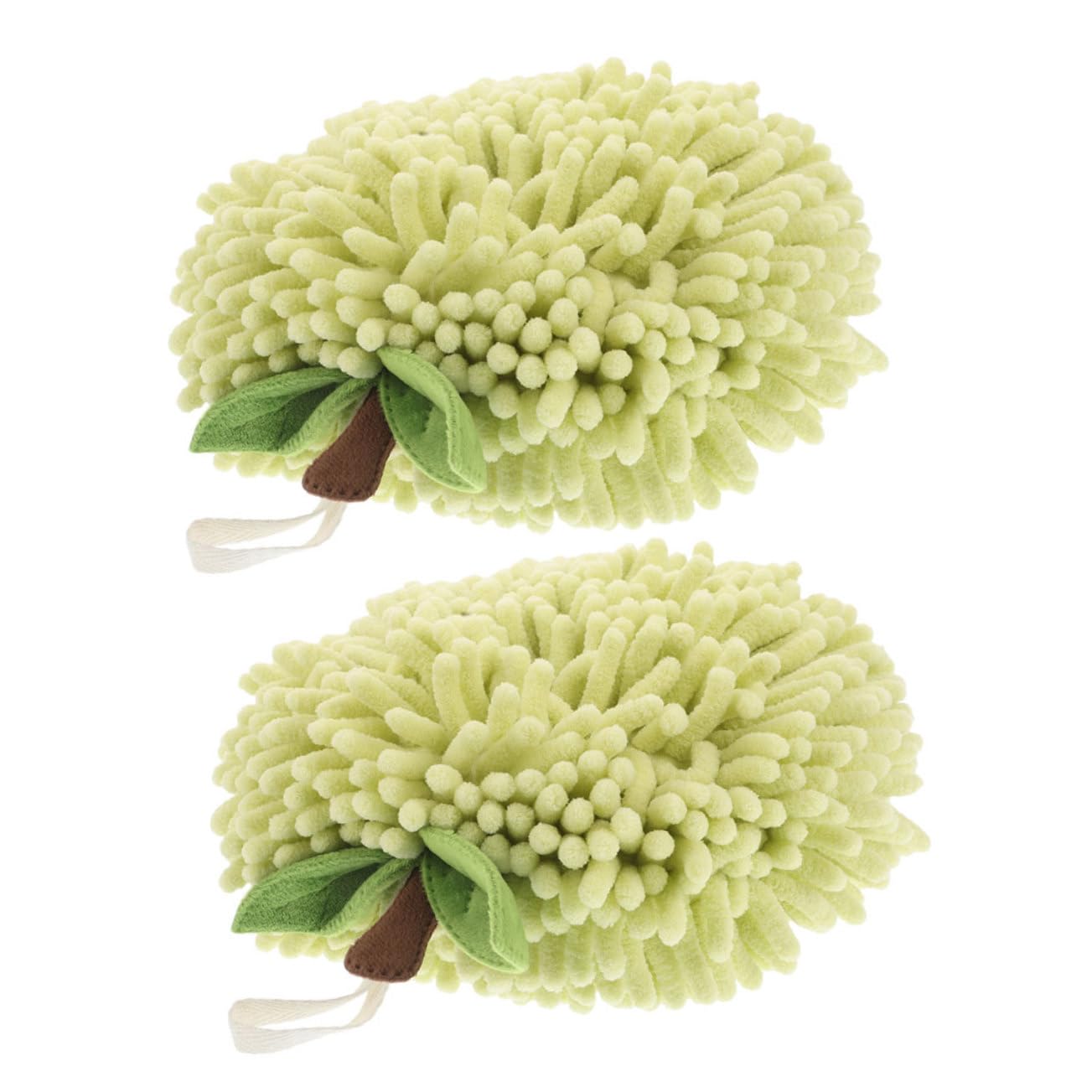 GETAJGHSD 2st Handtuch Chenille-handtücher Fuzzy-Ball-handtücher Für Das Badezimmer Gadgets Für Zu Hause Badezimmerzubehör Hängendes Wasseraufnahmetuch Flauschige Handtücher Polyester Green von GETAJGHSD