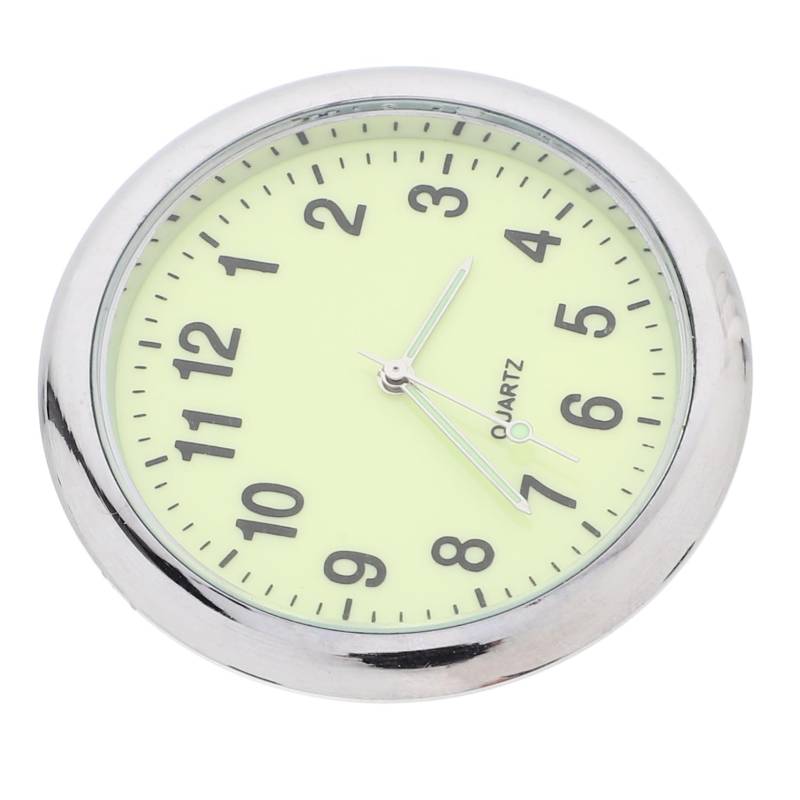 GETAJGHSD Auto-quarzuhr Automatische Mini-Uhr Auto Mini Uhr Fahrzeuguhr Autouhr Uhr Für Auto Dash Borduhr Kfz-Uhr Auto Armaturenbrett Uhr Auto-Stick Auf Der Uhr LKW-Uhr Uhr Klein Abs Silver von GETAJGHSD