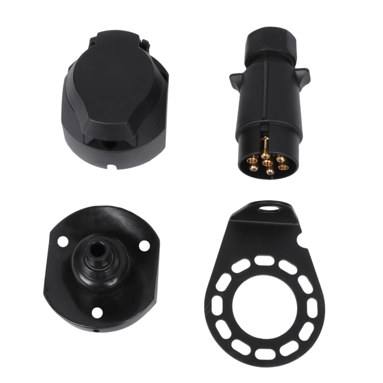 GETAJGHSD LKW-anschlussstecker Stoßverbinder Adapter Für Anhängerkupplung Stecker Für Anhängerkupplung Anhänger- -kit Black von GETAJGHSD