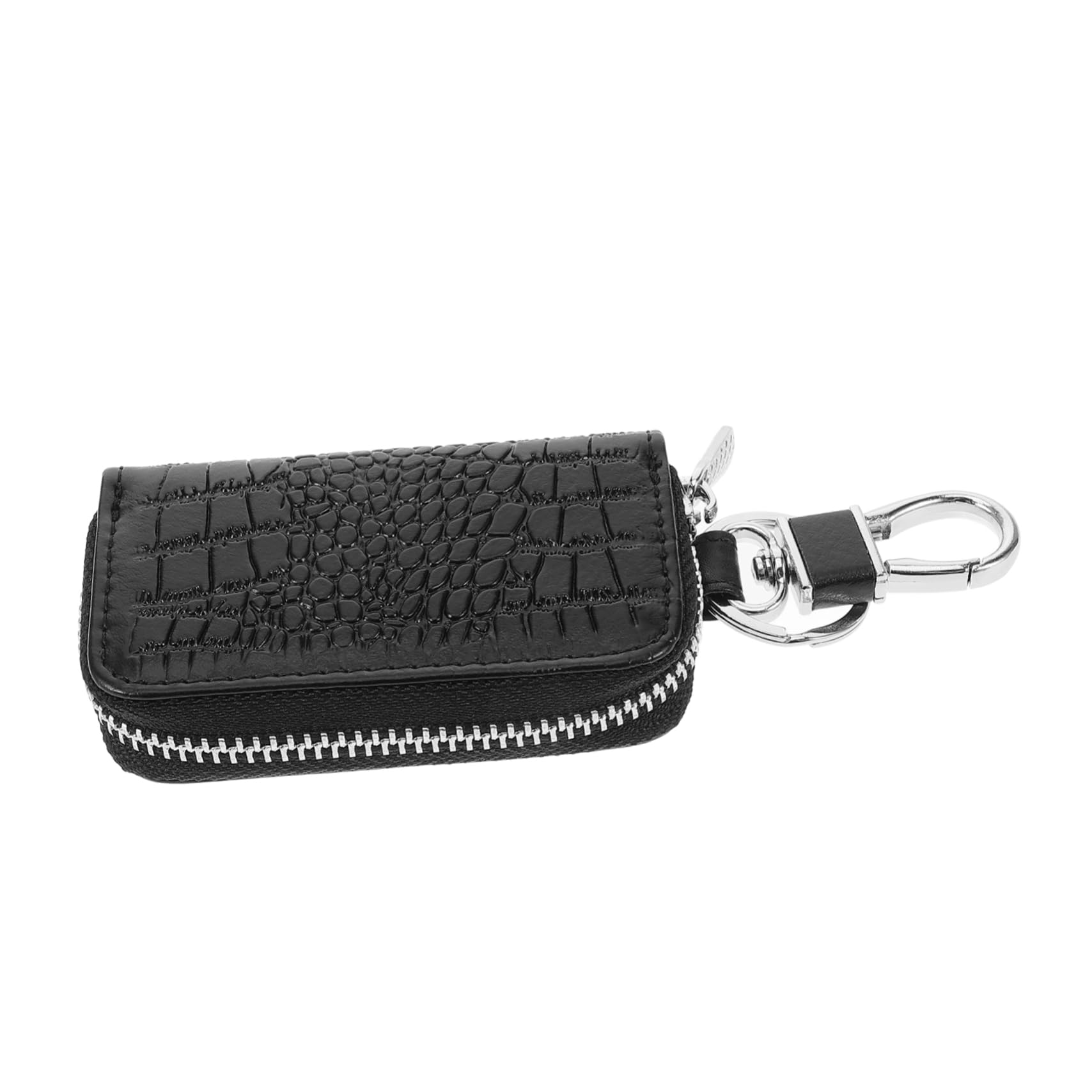 GETAJGHSD Tasche Für Autoschlüssel Schlüsselanhänger Stitch Schlüsselhalter Schlüsselmäppchen Schlüsseltasche Schlüssel Abdeckung Tasche Schlüsselorganisator Schlüsseletui Echtes Leder Black von GETAJGHSD