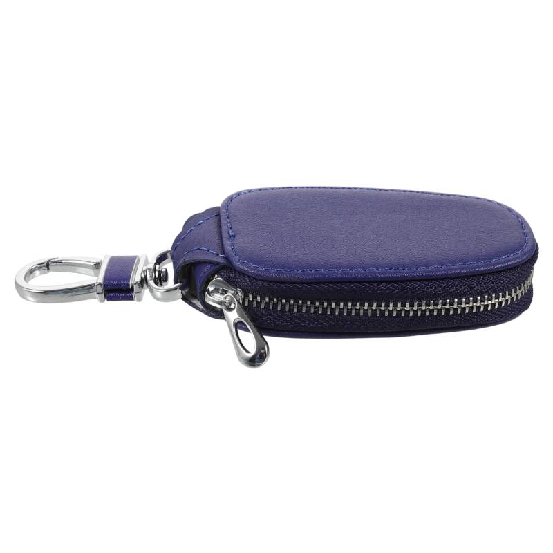 GETAJGHSD Tasche Für Autoschlüssel Schlüsselorganisator Kleines Schlüsseletui Schlüsseltasche Mit Reißverschluss Schlüsselschutztasche Schlüsselanhänger-etui Hausschlüsselabdeckung Blue Pu von GETAJGHSD