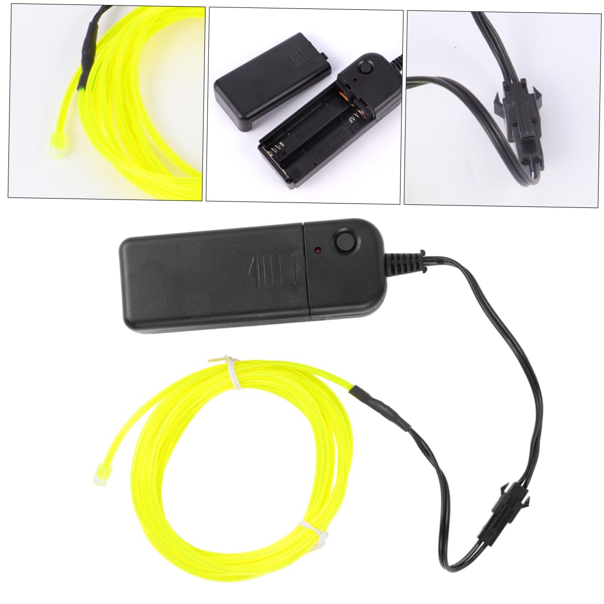 GETAJGHSD elwire leuchtende Linie EL-Kabel-Kit EL Drahtstreifenrohr EL Draht leuchtendes Seil Neon-EL-Draht-Leuchten leuchtdraht tastschalter leuchtendes Stroboskop EL draht Lichter Green von GETAJGHSD