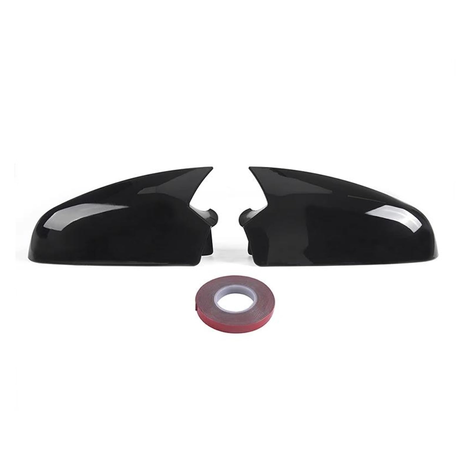 Rückspiegelgehäuse Autospiegelabdeckungen Spiegelkappen OX Horn Style Für Opel Für Vauxhall Für Astra H 2004-2009 Rückspiegel Kappe(Gloosy Black) von GFDJDF