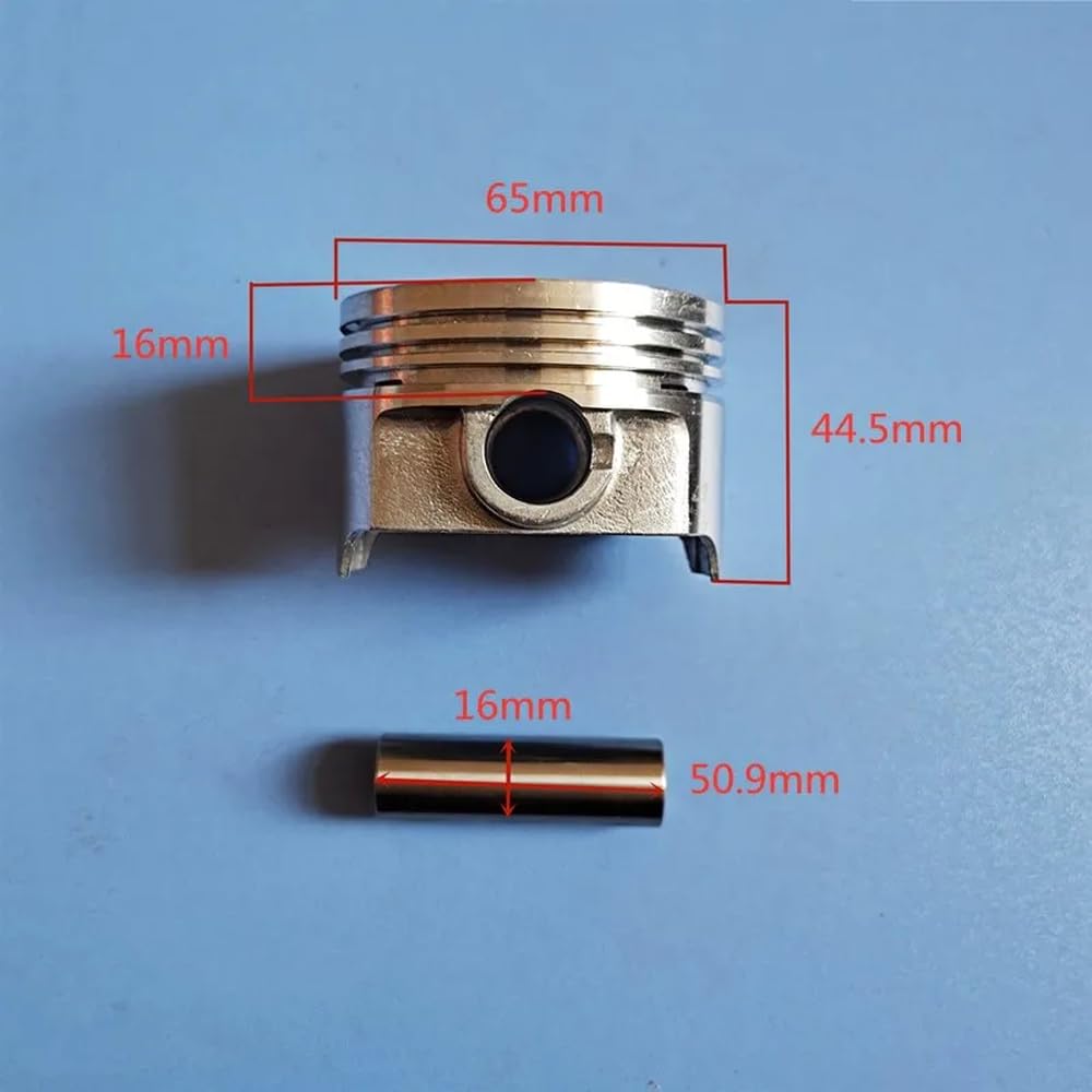 65-mm-Kolbensatz, kompatibel mit FJ180V FJ180-Motor für KAAZ-Rasenmäher, inklusive Austausch der Zylinderkolbenring-Stiftclip-Baugruppe(1 x Piston Ring kit) von GFJHFDCR