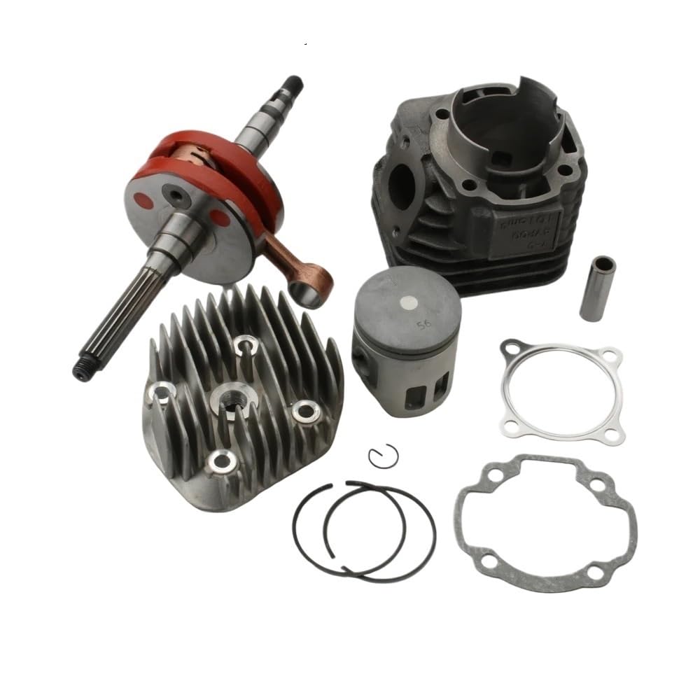 Big Bore Zylinderkit 56 mm 128 cc mit Rennkurbelwelle, kompatibel mit Bws 100 Aerox YW100 100 cc 4VP 2T und ähnlichen Modellen von GFJHFDCR