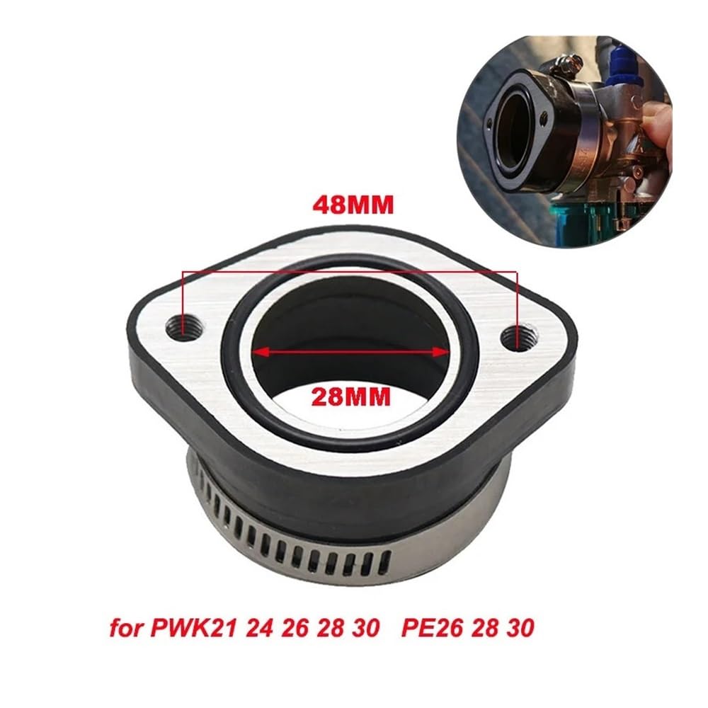 Motorrad-Vergaser-Adapter, Einlass-Ansaugrohr, kompatibel mit 26 28 30 21 24 26 28 30 Vergasern Kompatibel mit 110 cc, 125 cc, 150 cc, 190 cc Motoren und ähnliche Modelle(5PCS) von GFJHFDCR