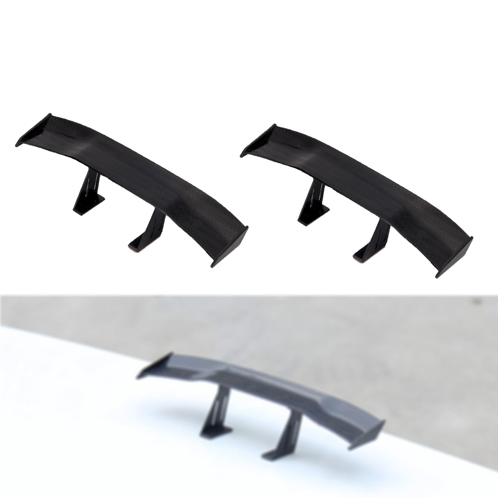 2 Stück Mini Spoiler, Spoiler, Heckspoiler, Mini Spoiler Auto Zum Kleben, Auto Heckflügel, Auto Mini Schwanz Spoiler Flügel, Mini Heckspoiler 17.5cm(Schwarz) von GFTCGK