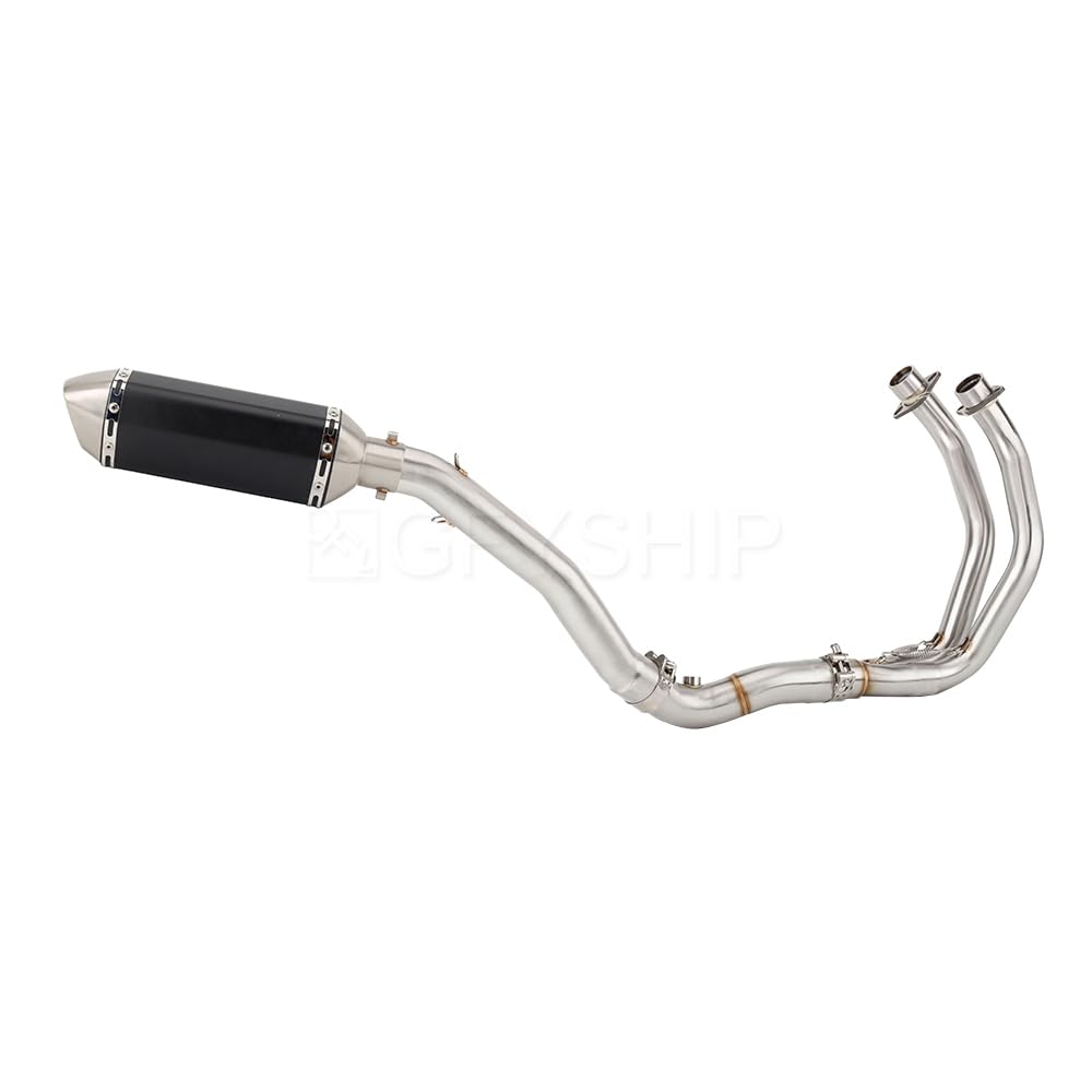 For Yamaha R7 2021-2023 YZF-R7 YZF R7 Motorrad Auspuff + Middle Link Pipe Abgaskrümmer (A) von GFYSHIP