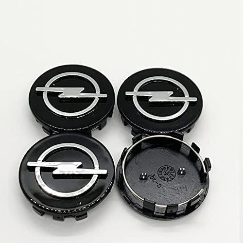 4 Stück Auto Rad Nabenkappen für Opel Corsa F 2023-,Sonnenschutz Wasserdicht Staubdicht Anti Rost Mit LogoAuto Zubehör,Black-58mm von GGGggHai