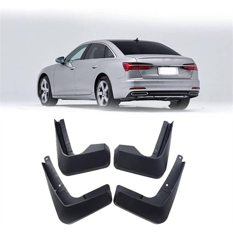 4 Stück Auto Kotflügel für Audi A6 C8 2019 2020 2021,Schmutzfänger Schutzblech Mudguard Schlamm Flaps Wasserdicht Dustproof Styling Karosserie Anbauteile von GGYiQI