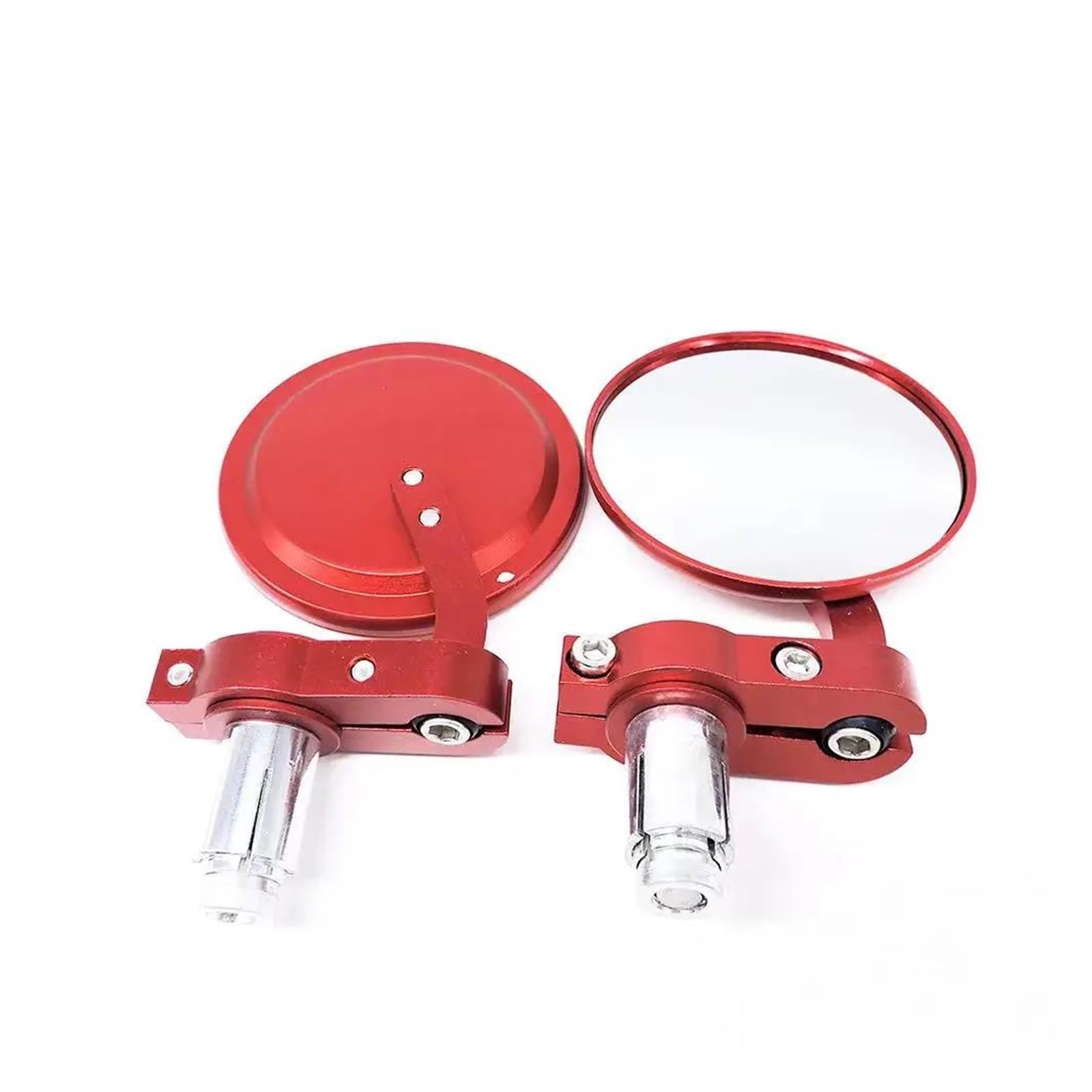 Auto 7/8" Universal Rückspiegel Für Motorrad Lenkerende Klappbar Motorradseite Für Aprilia Für Scarabeo Für Sportcity SR50R Zubehör(Rot) von GHAEKEBC