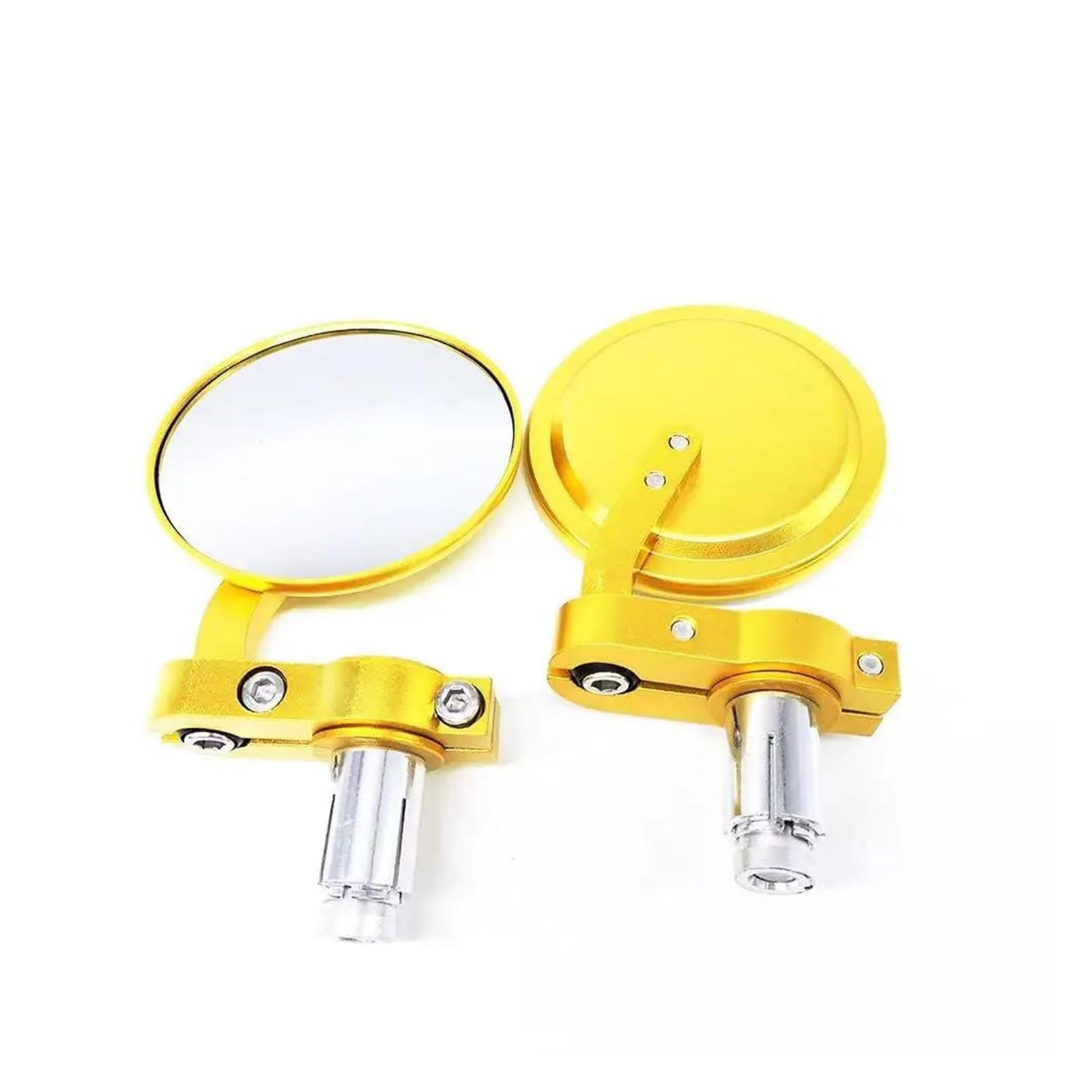 Auto 7/8" Universal Rückspiegel Für Motorrad Lenkerende Klappbar Motorradseite Für CB1000R CB1300 CB600 XL125V XR230 APE50 Zubehör(GOLD) von GHAEKEBC