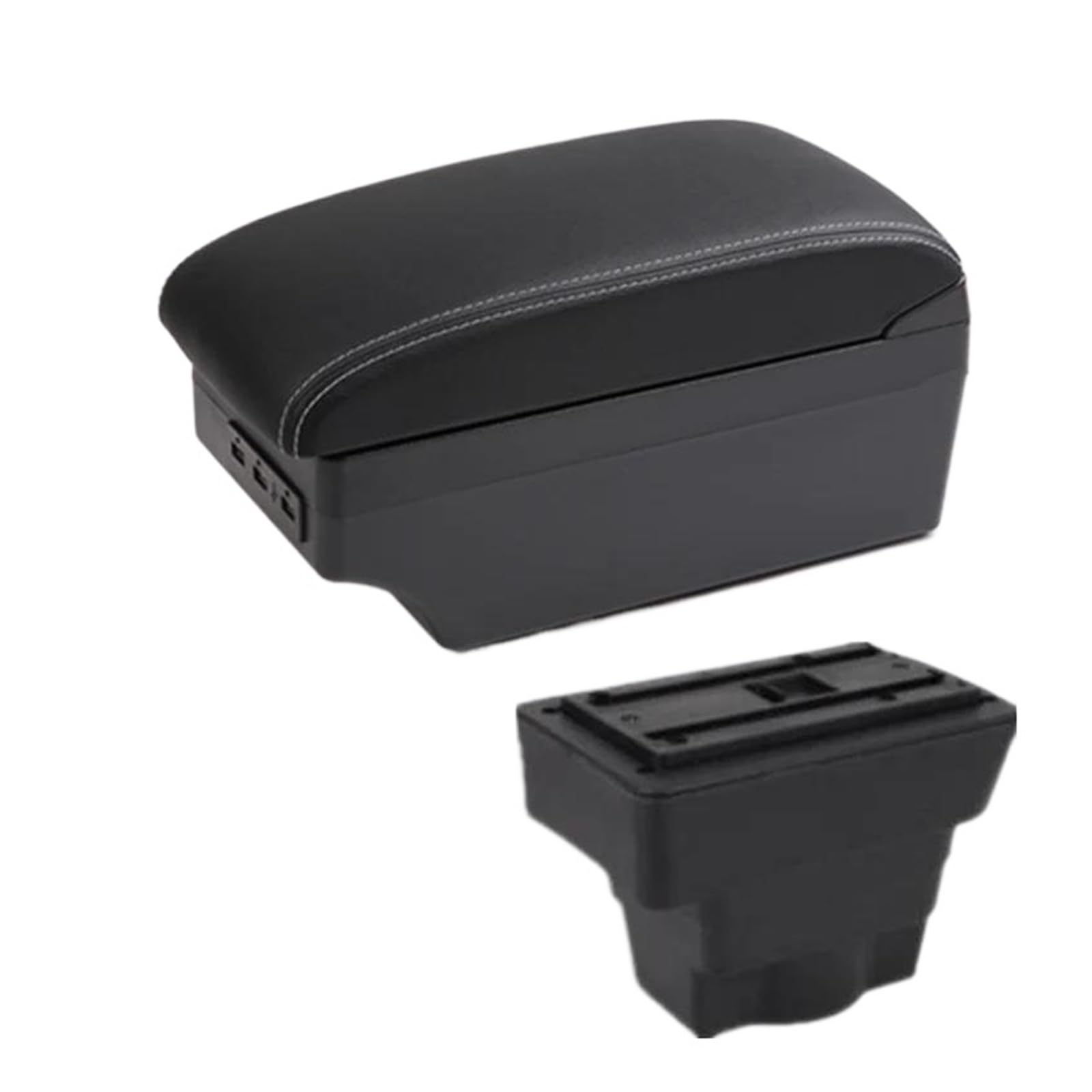 Auto Armlehnenbox Für Opel Für Astra J 2009 2010-2019 2020 Armlehnenbox Auto Mittelarmlehne Aufbewahrungsbox Modifikationszubehör(C3 weiße Linie 7USB) von GHAEKEBC