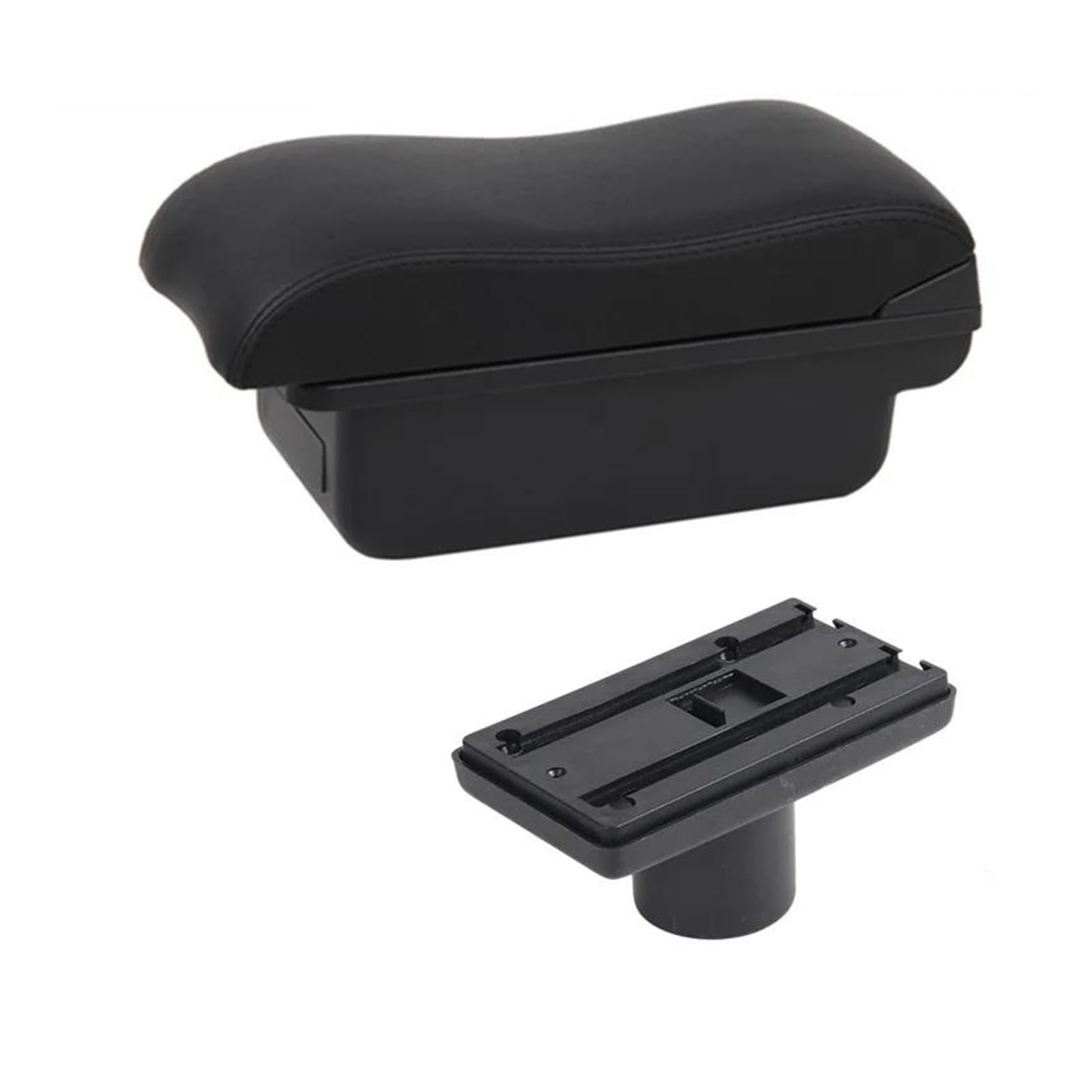 Auto Armlehnenbox Für Seat Für Ibiza 6j 6L Armlehnenbox Auto Mittelkonsolen Armlehnen Aufbewahrungsbox Mit USB Zubehör(B2 Schwarze Linie) von GHAEKEBC