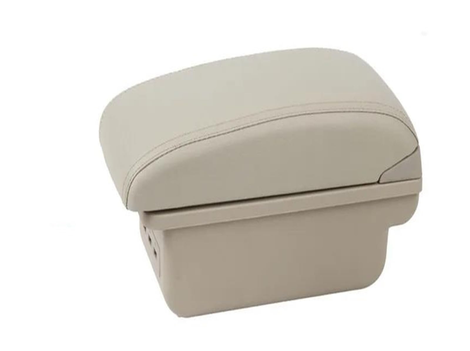 Auto Armlehnenbox Für Seat Für Leon 1M Armlehnenbox Autoarmlehnenbox Zentrale Aufbewahrungsbox Nachrüsten Mit USB Ladefunktion Autozubehör(B1 Beige 3USB) von GHAEKEBC