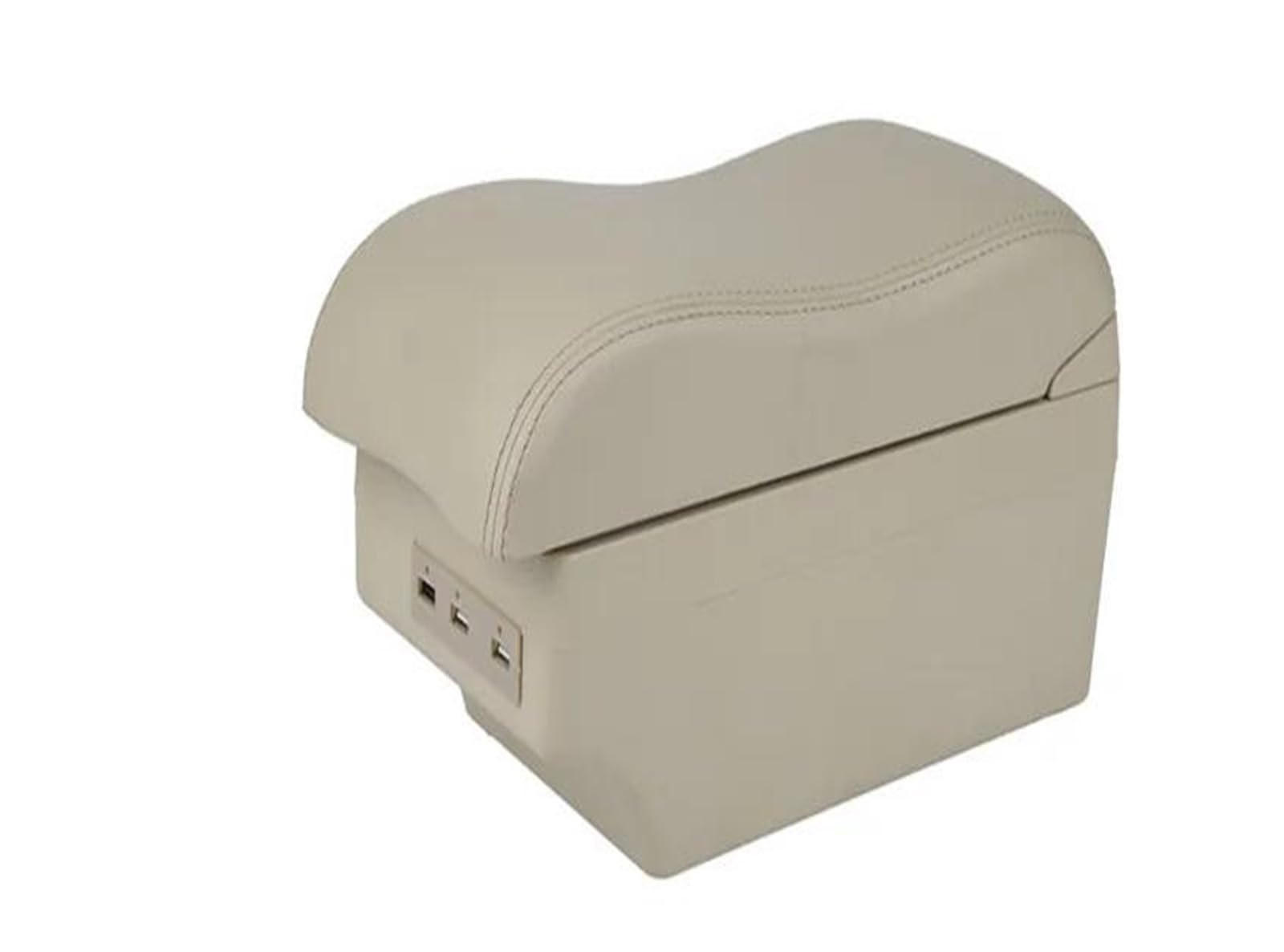 Auto Armlehnenbox Für Seat Für Leon 1M Armlehnenbox Autoarmlehnenbox Zentrale Aufbewahrungsbox Nachrüsten Mit USB Ladefunktion Autozubehör(C2 Beige 7USB) von GHAEKEBC