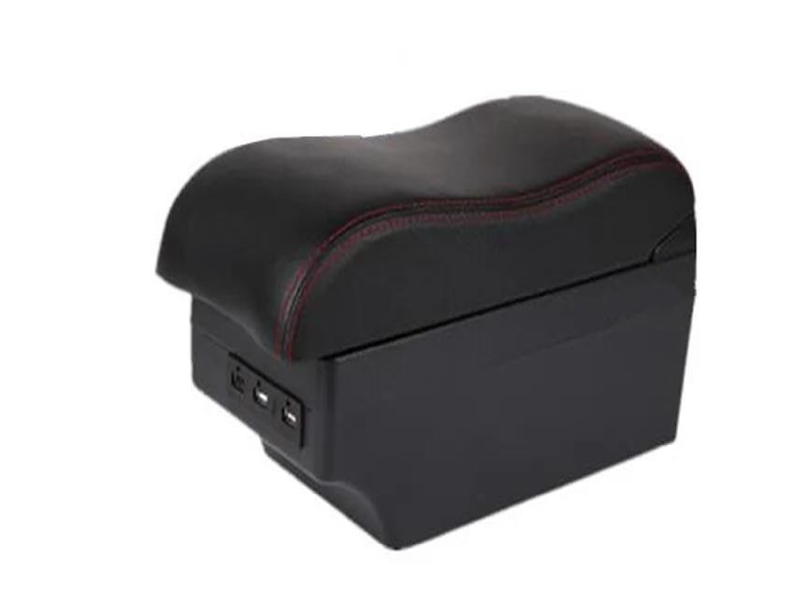 Auto Armlehnenbox Für Seat Für Leon 1M Armlehnenbox Autoarmlehnenbox Zentrale Aufbewahrungsbox Nachrüsten Mit USB Ladefunktion Autozubehör(C2 rote Linie 7USB) von GHAEKEBC