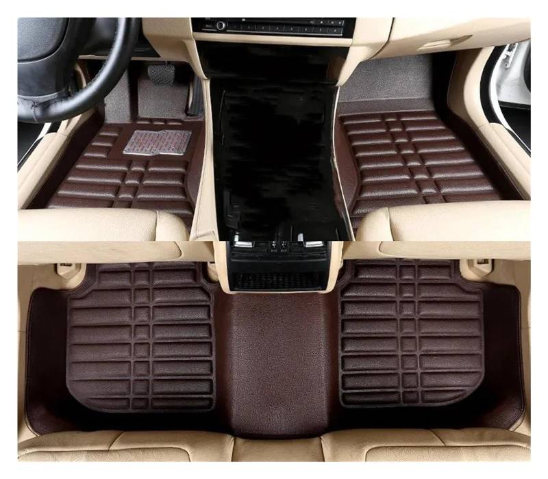 Auto Fußmatte Für Fit Für Jazz MK2 GE GG Hybrid 2009 2010 2011 2012 2013-2014 Fußteile Verkleidung Innenausstattung Teppich Innenausstattung(Dunkelbraun) von GHAEKEBC