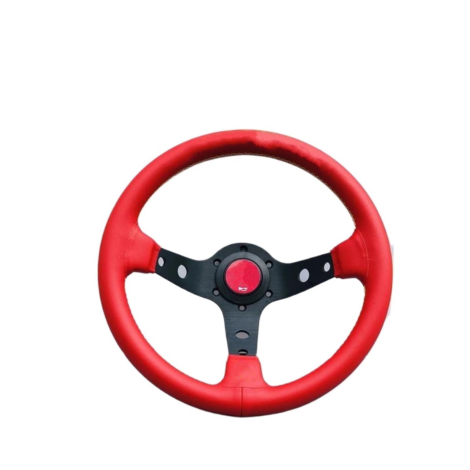 Auto Lenkrad 13 Zoll 330 Mm Für Sportlenkrad Autotuning Driftspiel Lenkrad Autoteile(Rot) von GHAEKEBC