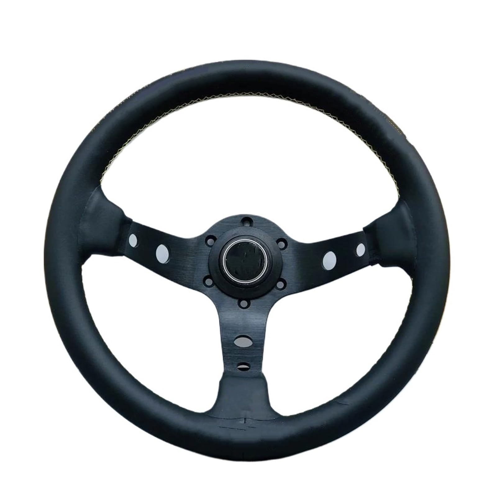 Auto Lenkrad 13 Zoll 330 Mm Für Sportlenkrad Autotuning Driftspiel Lenkrad Autoteile(Silber) von GHAEKEBC