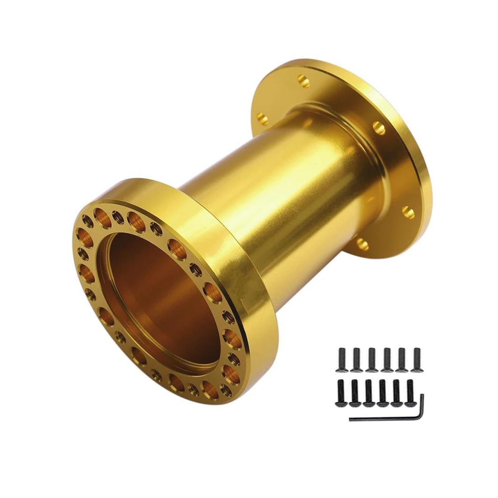 Auto Lenkrad Universal 51MM 76MM 101MM Lenkradnaben Abstandshalter Kit Lenkradnaben Boss Kit Adapter Abstandshalter(Gold101mm) von GHAEKEBC