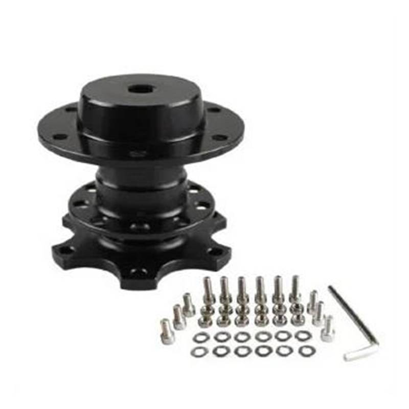 Auto Lenkrad Universelles Lenkrad Schnellspanner Naben Boss Kit Für 6 Loch Lenkradnabenadapter(Schwarz) von GHAEKEBC