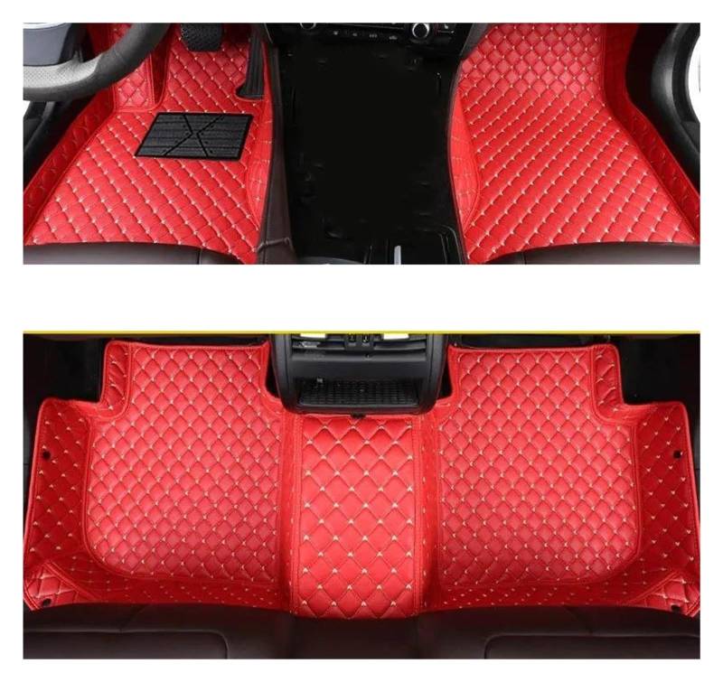 Autofußmatten Für Toyota Für Yaris 1997 1998 1999 2000 2001 2002 2003-2006 Limousine Autofußmatten(Rot) von GHAEKEBC