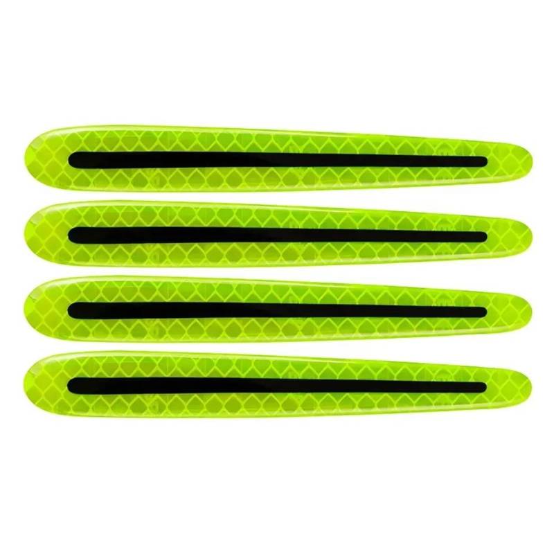 Autotürgriff Universeller Reflektierender Türgriffaufkleber 3D Aufkleber Zum Schutz des Autotürgrifflacks Vor Kratzern(4PCS Green Shou) von GHAEKEBC