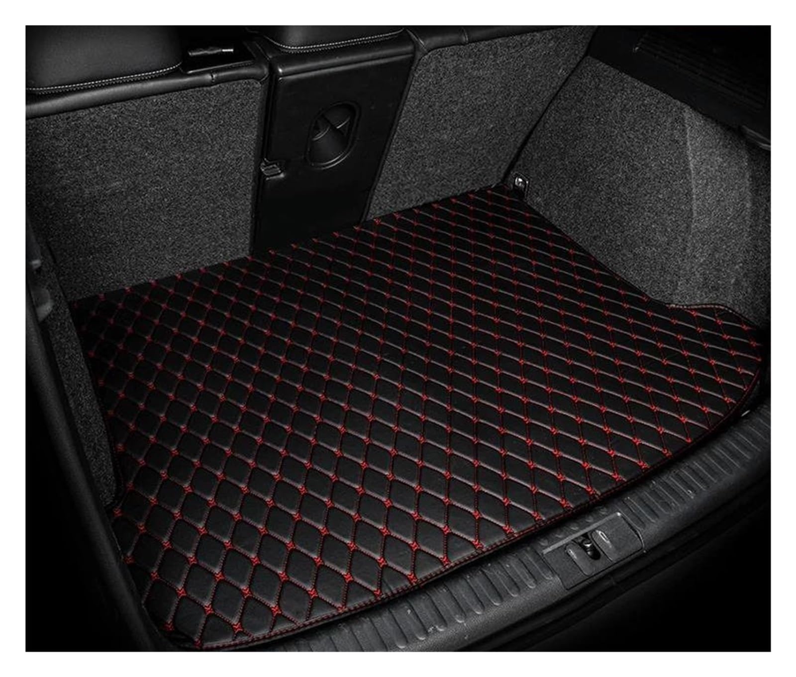 Cargo Liner Kofferraumteppiche Wasserdicht 1 Set Kofferraummatte Für A8 A8L 2014 2015 2016 2017(Sigle Schwarz Rot) von GHAEKEBC