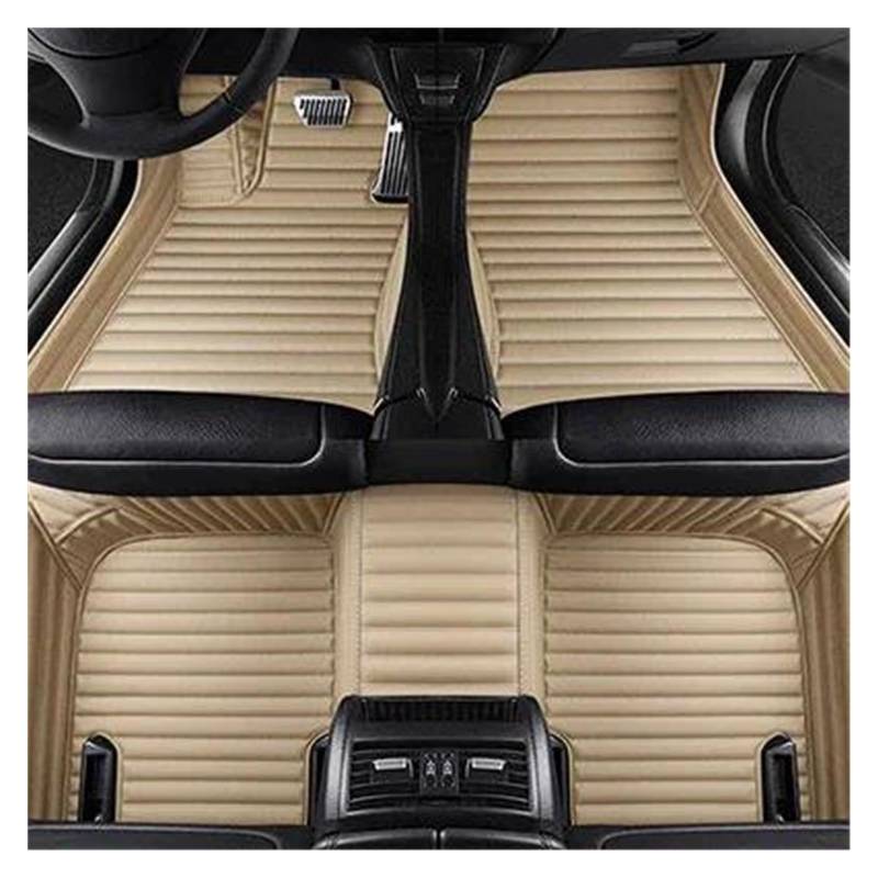 Für B&MW X5 F15 2013 2014 2015 2016 2017-2018 Innenausstattung Teppich Autofußmatten(Beige 5-Sitzer) von GHAEKEBC