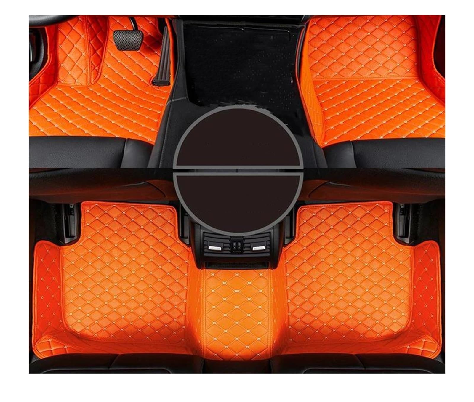 Für Corsa D Für Astra K Für Zafira B Für Mokka Wasserdichtes Zubehör Autofußmatten Zubehör(Orange) von GHAEKEBC