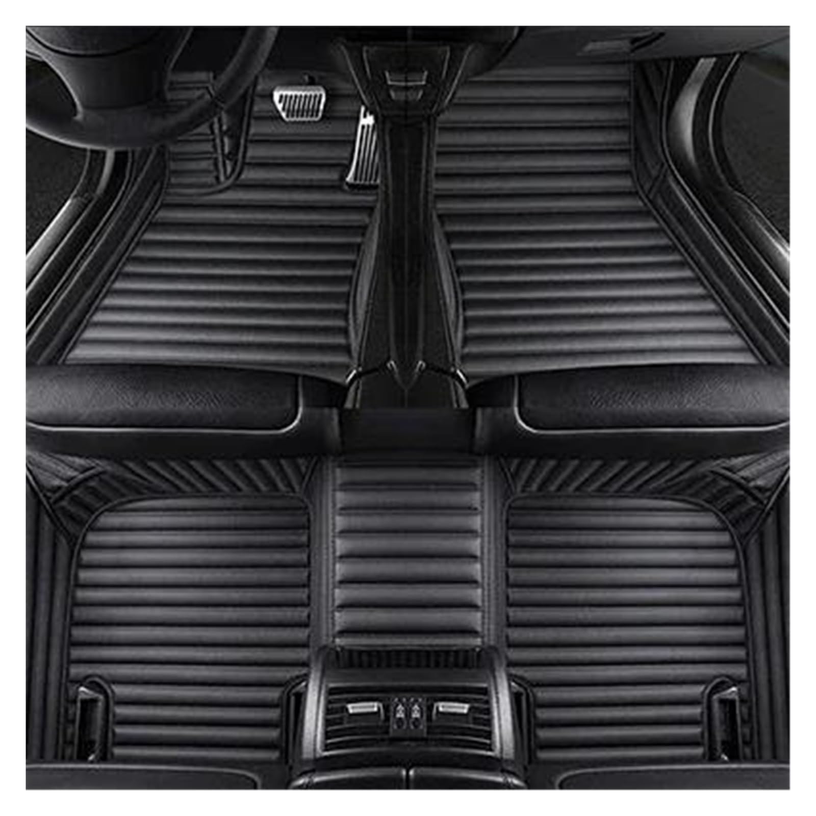 Für Mercedes Für Benz E W212 2009 2010 2011 2012-2013 Innenausstattung Teppich Autofußmatten(Komplett schwarzer 5-Sitzer) von GHAEKEBC