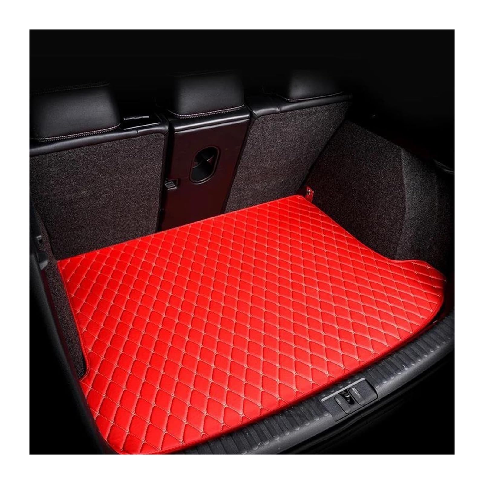 Für Peugeot 208 GT LINE 2020 1 Stück Kofferraummatte Cargo Liner Kofferraumteppich Wasserdicht(Sigle Rot) von GHAEKEBC