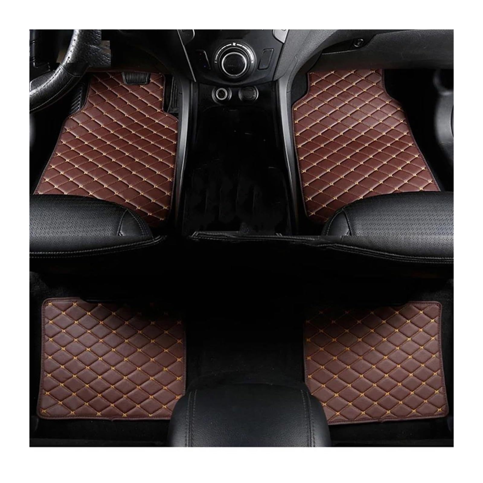 Für Seat Für Leon Für Ibiza Für Cordoba Für Toledo Auto Styling Auto Fußmatten Autozubehör Auto Fußmatten(Kaffee) von GHAEKEBC