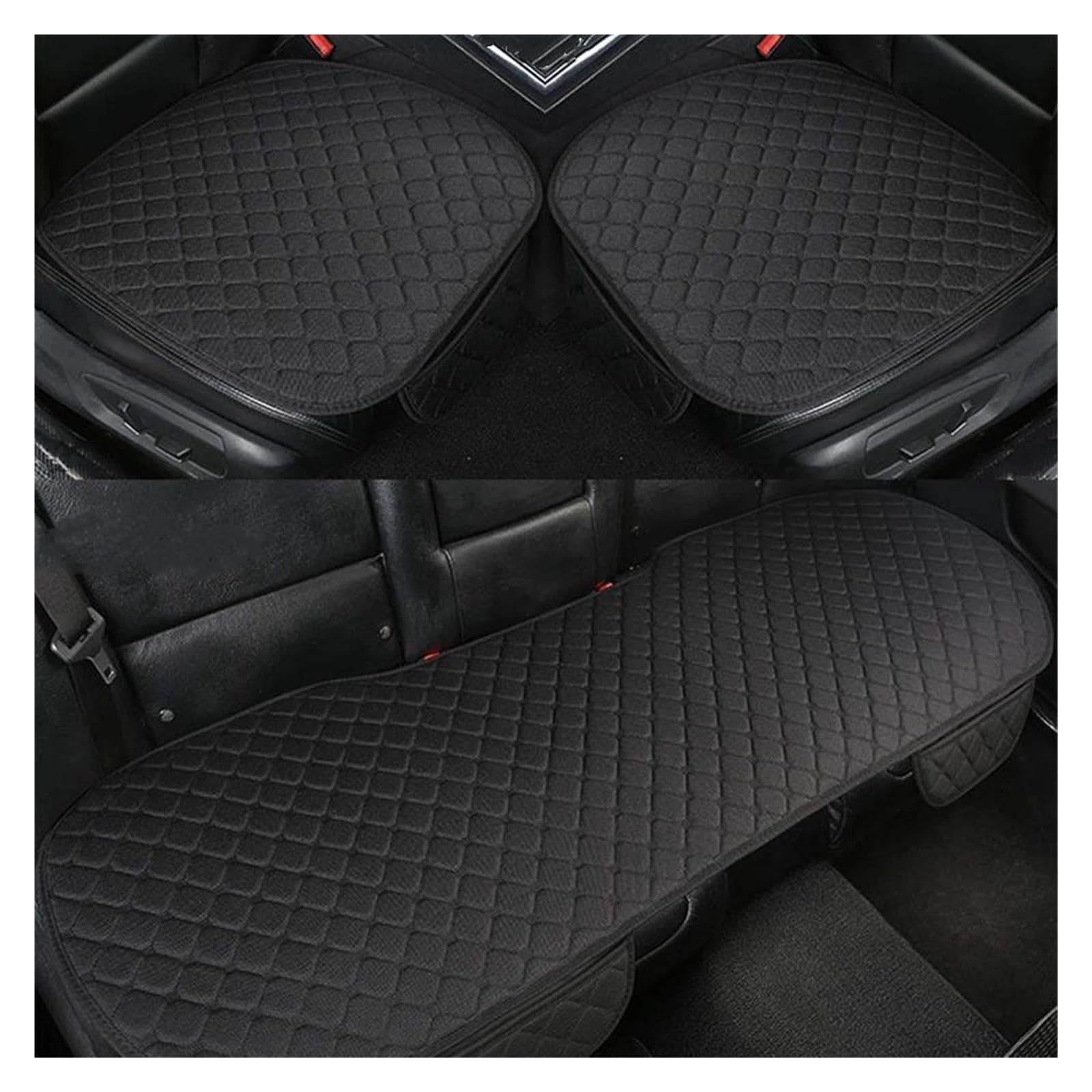 GHAEKEBC Leinen Universal Auto Sitzbezüge Schutz Sitze Pad Für Q3 Q5 A1 A4 A7 SQ5 A6 S7 S8 A3 Q7 TT Q4 Für E Tron Q8 S1 S3(Schwarz) von GHAEKEBC