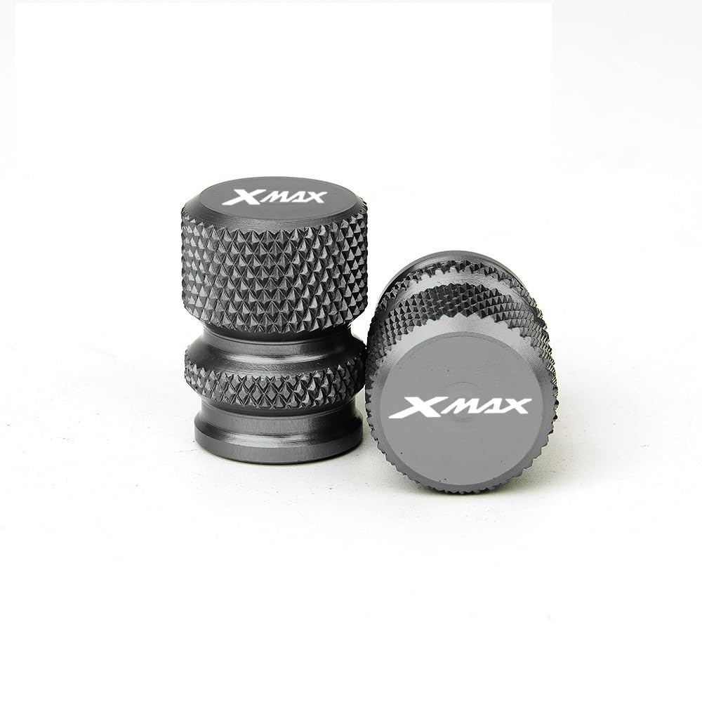 GHALSIEAV Motorrad-Ständerpolster Für Y&AMAHA Xmax 300 2023 Xmax 125 250 400 X-MAX300 Motorrad CNC Seitenständer Enlarger Kickstand Pad Und Reifenventilkappen(Tire Caps-5) von GHALSIEAV