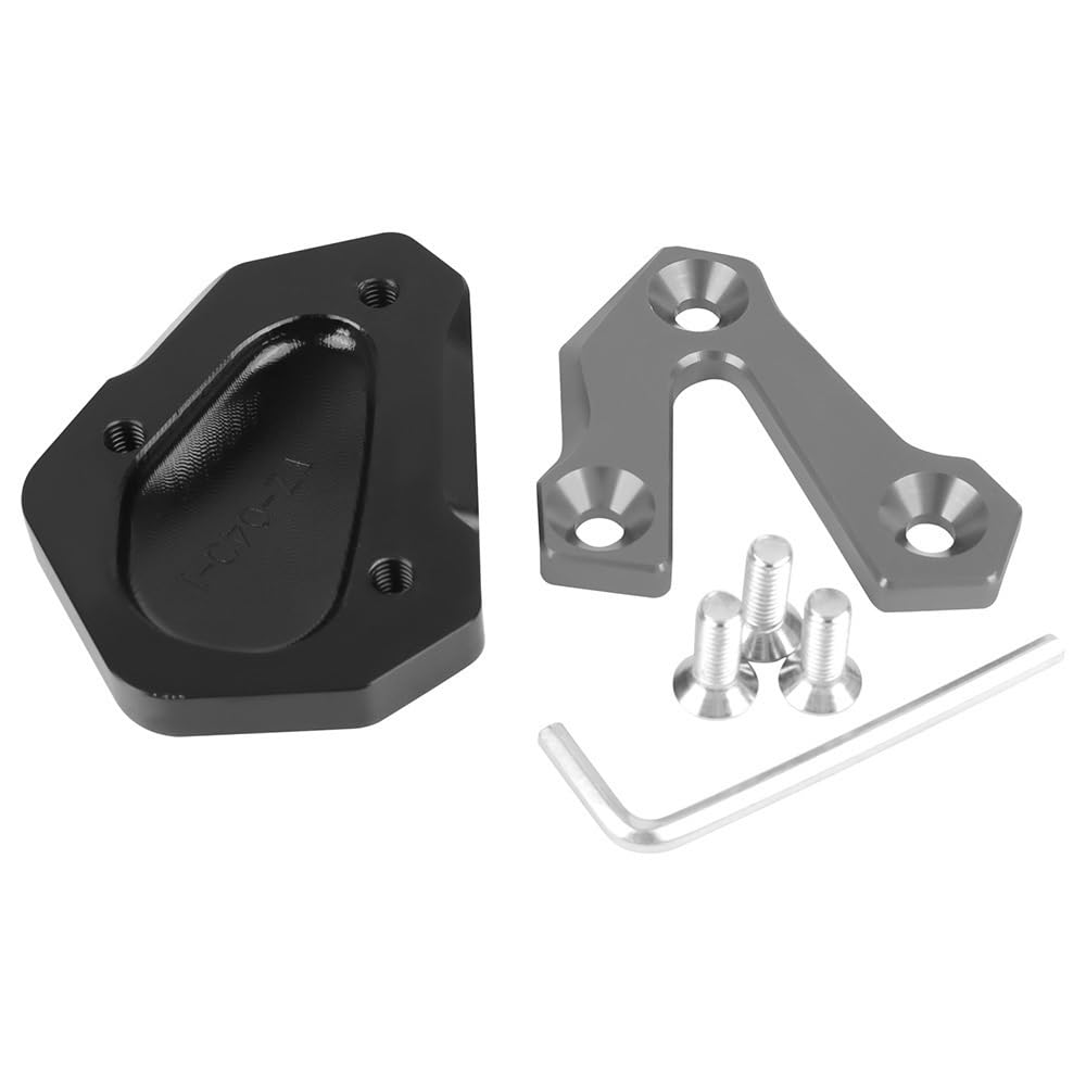 GHALSIEAV Motorrad-Ständerpolster Motorrad Kickstand Vergrößern Platte Fuß Seitenständer Verlängerung Pad Für Y&AMAHA YZF-600 R6 YZFR6 YZF600 YZF-R6 2006-2016(GY) von GHALSIEAV