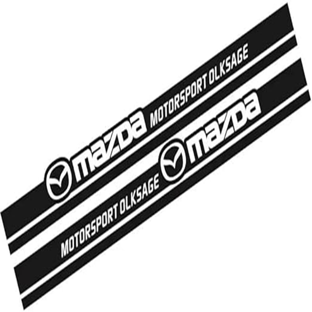 2 Stück Auto Karosserie Seite Streifen Aufkleber für Mazda,Selbstklebend Auto Seitenschweller Aufkleber Styling Accessoires,A/Black von GHCPMQ