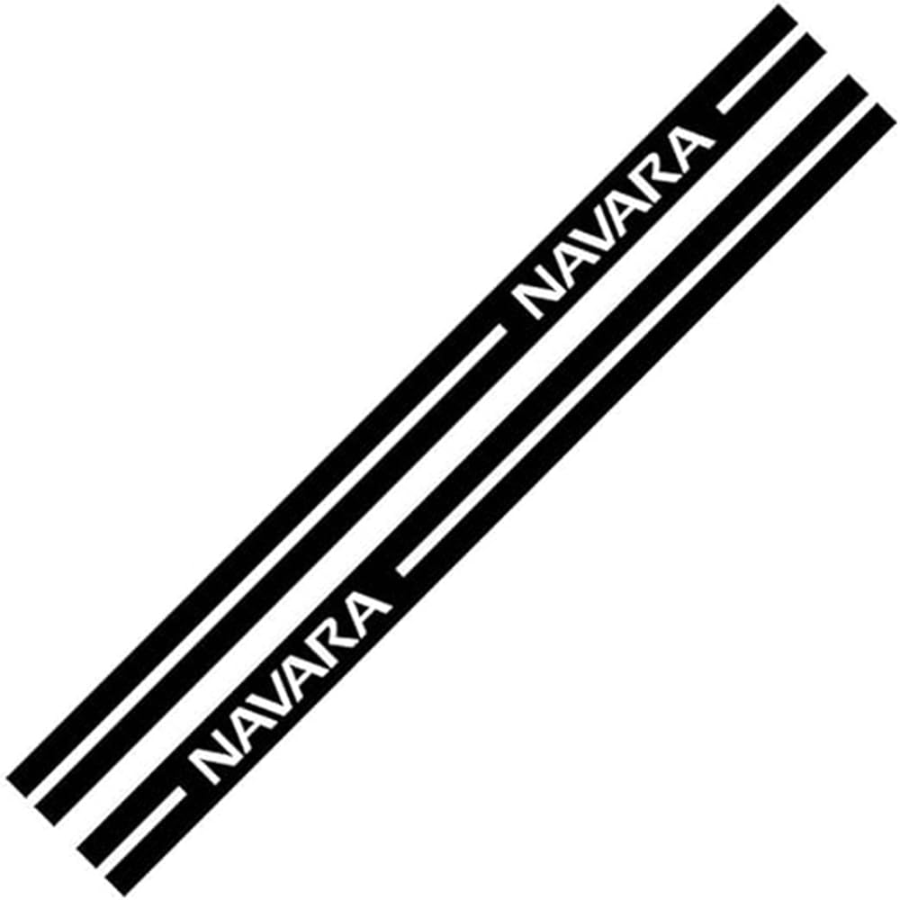 2 Stück Auto Karosserie Seite Streifen Aufkleber für NAVARA,Selbstklebend Auto Seitenschweller Aufkleber Styling Accessoires,A/Black von GHCPMQ