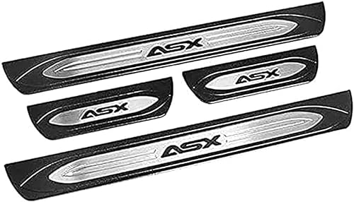 4 Stück Auto Edelstahl Einstiegsleisten Kick Plates für Mitsubishi ASX 2018,Auto Scuff Plate Türschwelle Aufkleber Dekorative Accessoires von GHCPMQ