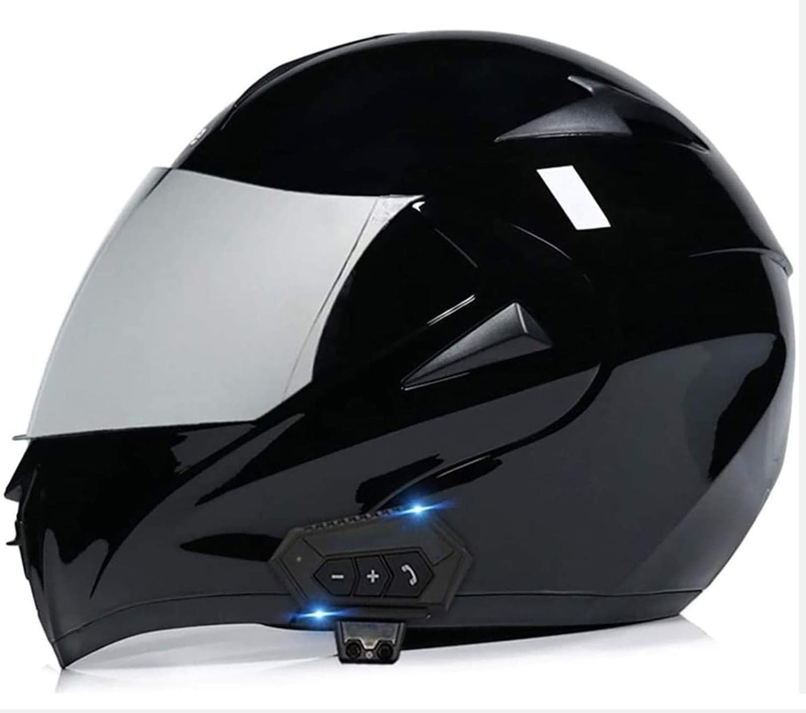 Hohe Qualität Helm Motorrad Full Face Helm Integralhelm mit Doppelvisier Klapphelm mit Bluetooth Motorradhelm doppeltem Antibeschlagvisier ECE Zertifiziert Klapphelm mit Sonnenblende vorbereitet von GHHTHEN