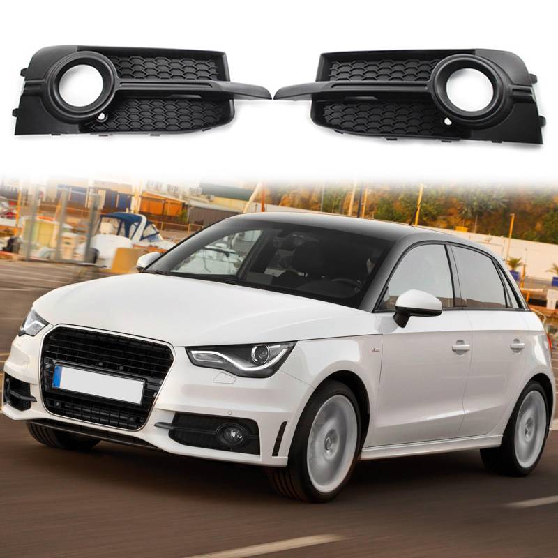 Nebelscheinwerfergrill Kompatibel mit Audi A1 8X, Front Stoßstange Nebel Licht Lampe Grills, Auto Nebel Licht Rahmen Mesh Grille Zubehör ersetzen für 2011-2014, 8X0807681B, 8X0807682B (1 Paar) von GHIBFBT