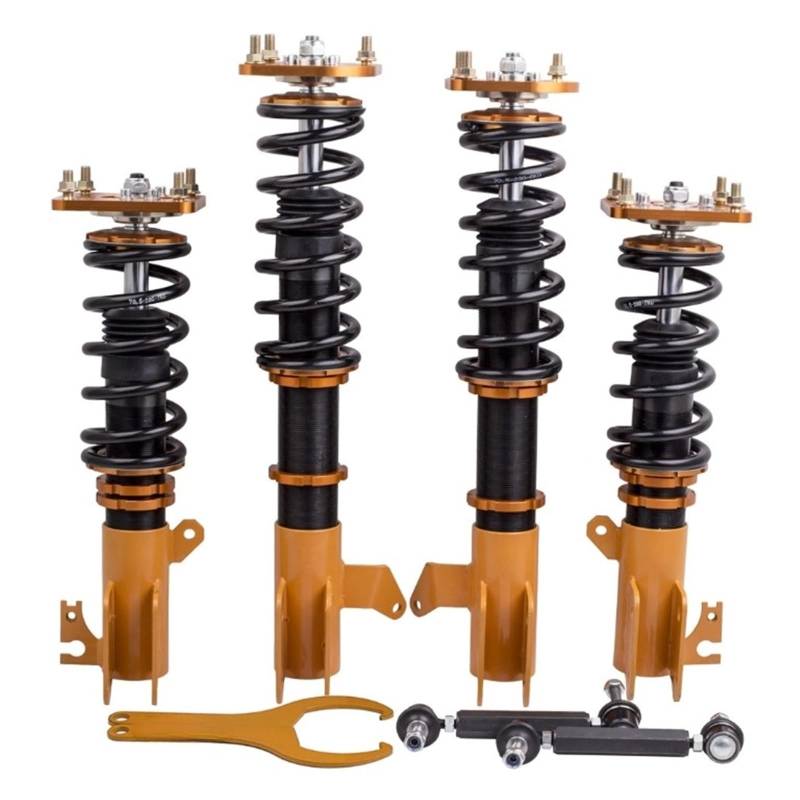 GHIUZ Coilovers Shock Absorber Compatible for Mazda Protege Allegro Compatible for Ford Activa Laser 1999 2000 2001 2002 2003 von GHIUZ