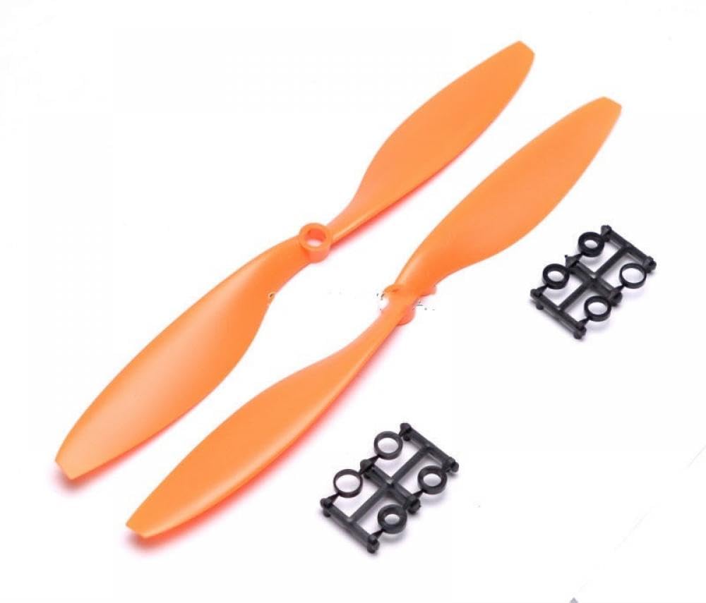 10x4,5 Zoll 1045 1045R CW CCW Propeller 6 12 Paare kompatibel mit F550 F450 S500 S550 RC QuadCopter Multi-Copter Promotion(6 Pairs Orange) von GHJtRs