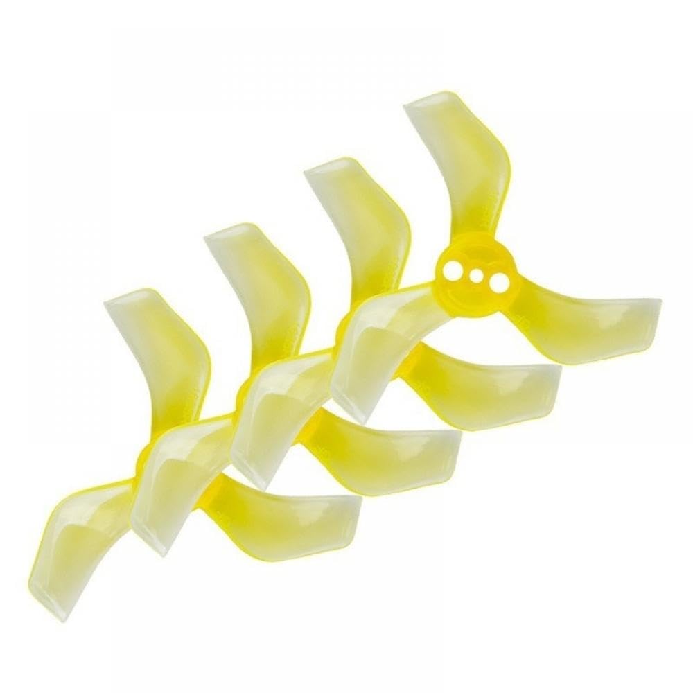 1635 40 mm 1,6 x 3,5 x 3 3-teiliger Propeller, kompatibel mit bürstenlosen Racing Tinywhoop-Drohnen 1103 1105 Ersatzteile Kompatibel mit 1635 Propeller(4PAIRS 1MM YELLOW) von GHJtRs