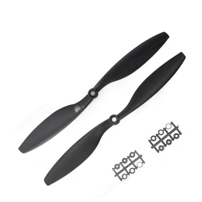 Carbon Nylon Propeller kompatibel mit 7038 8038 8045 9047 1038 1045 1050 1147 1245 mit Adapter Kompatibel mit RC Multirotor Flugzeug Starrflügel(2PAIRS 8038) von GHJtRs