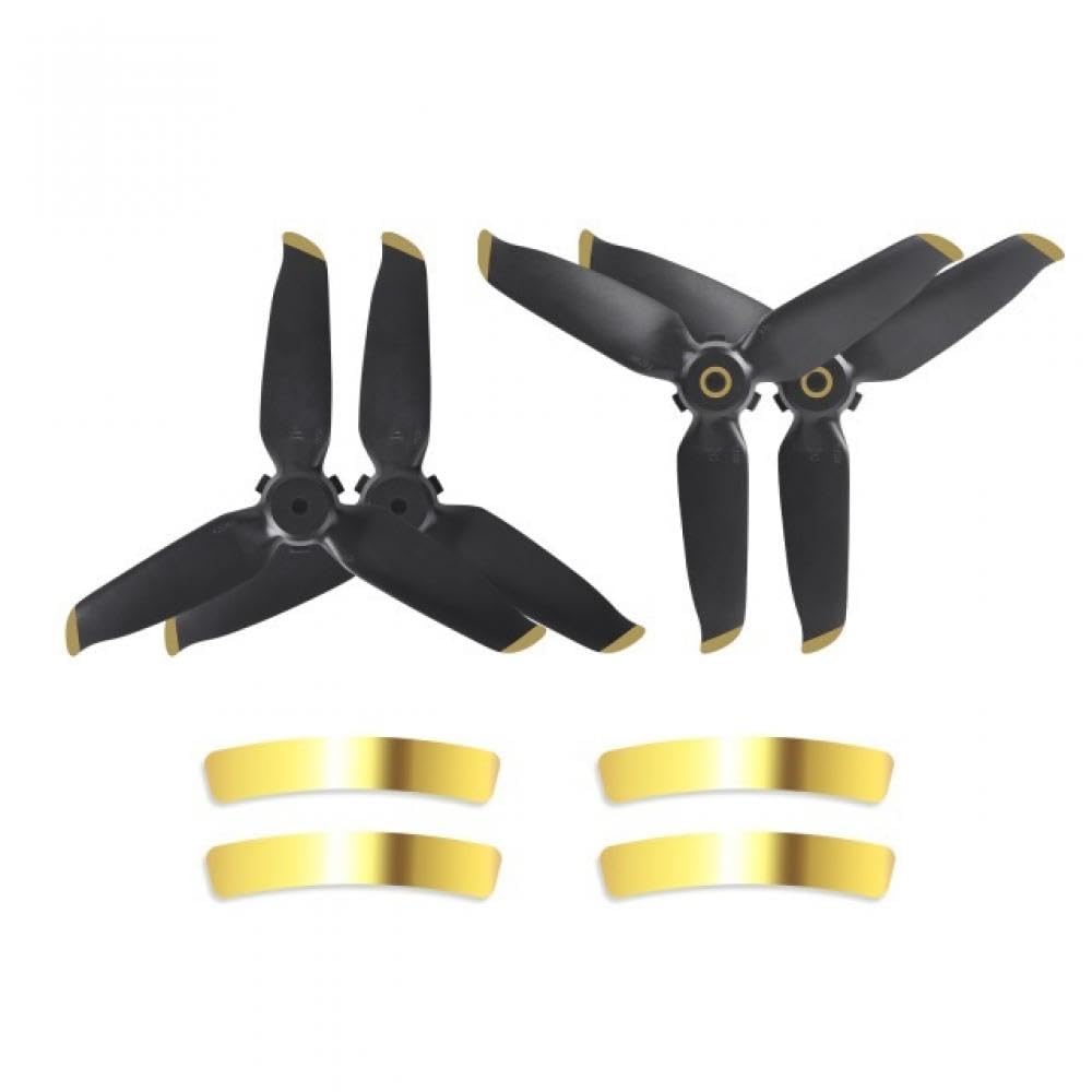 D Combo Propeller 2 Paar 5328S Drei Blatt Quick Release Requisiten Kompatibel mit D Combo Drone Kompatibles Zubehör Lärm Reduzierung(2 PAIRS GOLDEN) von GHJtRs