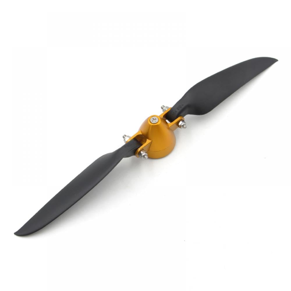 Klapppropeller 8X6 9X6 10X8 11X6 Zoll Kompatibler faltbarer Propeller Aluminiumspinner Kompatibel mit RC Glider 3,0 3,17 4,0 mm Motormontageloch(9X6(4.0MM)) von GHJtRs